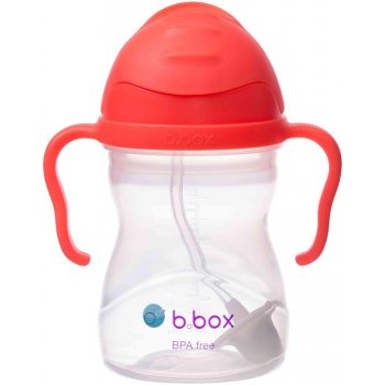 b.box Sippy cup hrnček so slamkou lososová 240ml