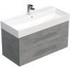 Kúpeľňová skrinka s umývadlom SAT Cube Way 100x53x46 cm betónová matná CUBE461002BESAT