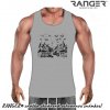 Pánske tielko RANGER® - motív Motorkári 25 Svetlošedá 3XL