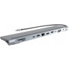 PREMIUMCORD Dokovací stanice USB-C 10v1, 1xHDMI, 1xVGA, 2xUSB-C, 3xUSB, 1xRJ45, čtečka SD karet, šedá ku31dock17