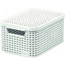 CURVER úložný box RATTAN S, 29,1 x 19,8 x 14,2 cm, biely, 03617-885