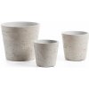 Betónové kvetináče v súprave 3 ks ø 23,5 cm Low – Kave Home