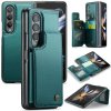 Peňaženkové kožené puzdro CaseMe Business na Samsung Galaxy Z Fold4 - Zelená