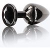 Taboom Butt Plug With Diamond Jewel Black L