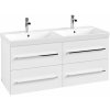 VILLEROY & BOCH Avento závesná skrinka pod dvojumývadlo, 4 zásuvky, 1180 x 452 x 514 mm, Crystal White, A89300B4