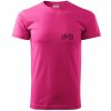 Obrázok kolesa na prsníku horský bicykel - Klasické pánske tričko vyššej gramáže - 2XL ( Purpurová )
