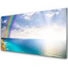 Sklenený obklad Do kuchyne Dúha u more krajina 100x50 cm