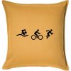 Triathlon postavy - Vankúš 50x50 - 50x50 - Iba poťah ( Zlatožltá )