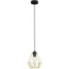 Luminex Luster na lanku BERGEN 1xE27/60W/230V čierna/zlatá LU0614 + záruka 3 roky zadarmo
