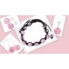 Shamballa náramok alebo set Set ružová