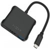 FIXED HUB Quadri, 5-portový hliníkový USB-C, 140W, PD 3.1, vesmírne čierna FIXHU-QR-BK