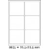 CDRmarket ETR0ECO0821A4100 samolepiace etikety 99,1 x 93,1 mm, 6 etiket, A4, 100 listů, biela