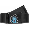 pánsky látkový opasok ETNIES (SANTA CRUZ) SCREAMING HAND BELT Black
