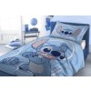 Posteľné obliečky bavlna - Stitch blue, 140x200 cm