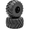 HOBBYTECH MONSTER TRUCK 141/75mm lepená guma, čierne disky s 12mm šesťhranom, 2 ks.