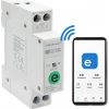 Relé 63A na DIN lištu s elektromerom Qoltec | eWeLink od Sonoffa | Wi-Fi | LED dióda