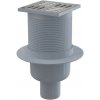 Alcadrain APV2 - Podlahová vpusť 105×105/50 mm priama, mriežka nerez, vodná zápachová uzávera