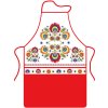 MAKRO - Zástera FOLK červená, textil K2267B