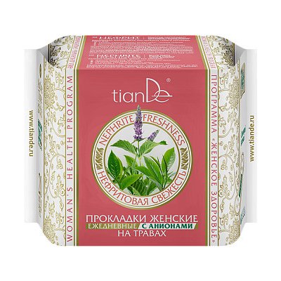 TianDe dámske slipové bylinné vložky s aniónmi Nefritová sviežosť 20 ks
