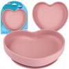 Canpol babies Silicone Suction Plate Heart Pink silikonový talíř s přísavkou 300 ml