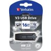 Verbatim USB flash disk, USB 3.0, 16GB, V3, Store N Go, čierny, 49172, USB A, s výsuvným konektorom