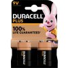Duracell Plus-9V B2 9 V batéria alkalicko-mangánová 9 V 2 ks; Plus-9V B2