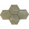 EcoCerram Star Grey Hexagon 40,8x28,3 BA Vzhľad mramoru