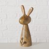 Boltze Home Drevená dekorácia zajac Kamille Variant: Veľký, vzor B