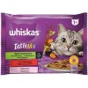 Whiskas Tasty mix v šťave, hovädzie, hydina, losos a zelenina 4 x 85 g