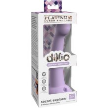 Dillio Platinum Secret Explorer fialové, dildo s prísavkou 17,2 x 3,5 cm