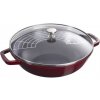 Staub Wok so sklenenou pokrievkou 30 cm višňový