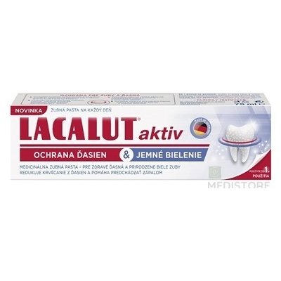 LACALUT AKTIV Zubná pasta - Ochrana ďasien & jemné bielenie 75 ml