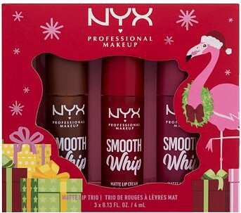 NYX Professional Makeup Fa La La L.A. Land Smooth Whip Matte Lip Cream Trio barva hnědá dárková sada: rtěnka Smooth Whip Matte Lip Cream 3 x 4 ml