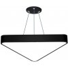 Interlook LPL-007 | Závesné LED stropné svietidlo 40W | plný trojuholníkový | hliník | CCD nebliká | Φ60x6 Černá