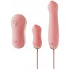 Zalo Unicorn Sada bezdotykový stimulátor klitorisu s dvoma vibrátormi Set Strawberry Pink