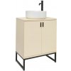 Kúpeľňová skrinka s umývadlom Ceramia Easy 60x73x36 cm jasmín mat EASYUMDB8