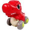 Lean Toys Dinosaurus na kolesách pre najmenších – červený