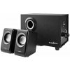 NEDIS PC reproduktory/ 2.1/ výkon 33 W/ 3,5 mm jack/ USB/ ABS/ dřevo/ černé CSPR10021BK