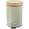 Svetlozelený nášľapný kovový odpadkový kôš 3 l Greenish – Orion