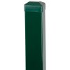 Stĺpik Strend Pro EUROSTANDARD, zelený, hranatý, čiapočka, Zn+PVC, RAL6005 priemer: 2400/60x40/1,50 mm