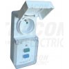 Tracon electric Zásuvkový adaptér s prúdovým chráničom IP44 16A s chranicom