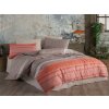 Povlečení bavlna 140x200, 70x90cm Tibora salmon zipový uzávěr