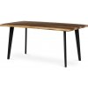 Autronic HT-F4416 OLW Stôl jedálenský, 160x90x75 cm, MDF doska, dekor staré drevo, kov, čierny lak
