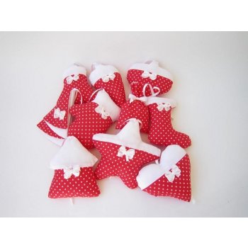 Handmade vianočné ozdoby - Červeno-biela sada od 14,49 € - Heureka.sk