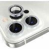 NORTHJO sklá posádzané kamienkami na ochranu šošoviek zadného fotoaparátu pre iPhone 14 Pro / 14 Pro Max - strieborná - možnosť vrátiť tovar ZADARMO do 30tich dní