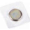 Skryté magnetické zapínanie na našitie Ø19 mm - 1 pár 4 Transparent štvorec