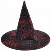 Klobúk čarodejnícky čierno-fialový 44x35cm 2 druhy