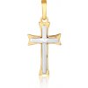 Zlatý prívesok krížik ZP0445XJ81-1500 (585/1000) 1,15g