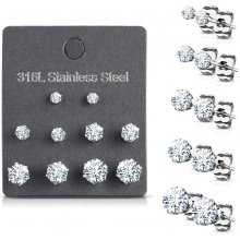 Mabell Set dámskych náušníc z chirurgickej ocele DANAE SK221VE02-STCC45