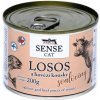 FALCO SENSE Cat losos a hovädzie kúsky svaloviny, konzerva 200 g